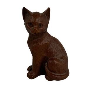 Red Mill Pecan Sitting Kitten Cat Figure Paperweight 1992